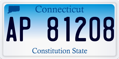 CT license plate AP81208