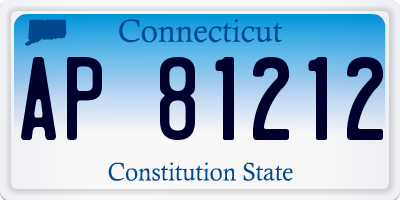 CT license plate AP81212