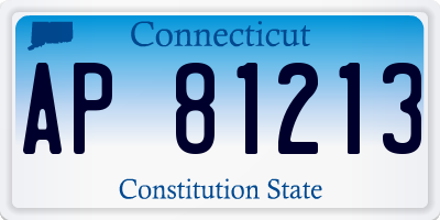 CT license plate AP81213