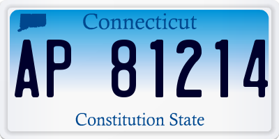 CT license plate AP81214