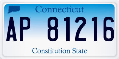 CT license plate AP81216