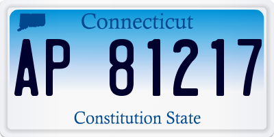 CT license plate AP81217