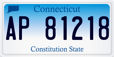 CT license plate AP81218
