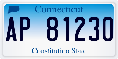 CT license plate AP81230