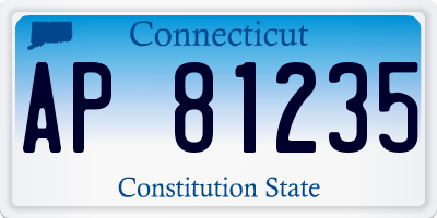 CT license plate AP81235