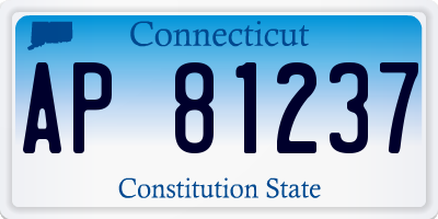 CT license plate AP81237