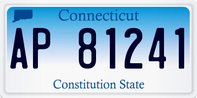 CT license plate AP81241