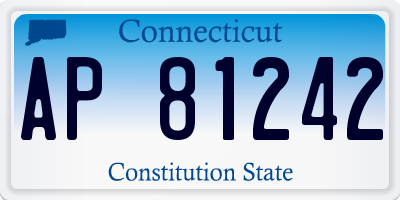 CT license plate AP81242