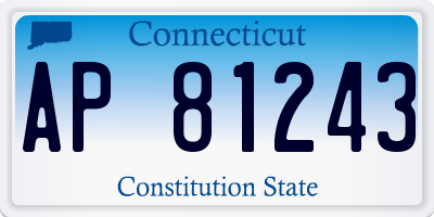 CT license plate AP81243