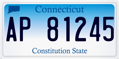 CT license plate AP81245