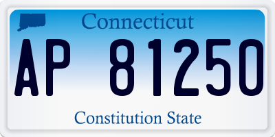 CT license plate AP81250