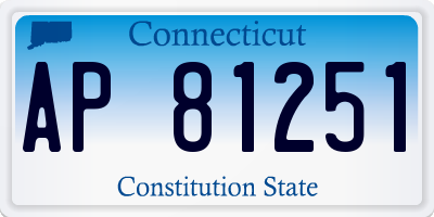 CT license plate AP81251