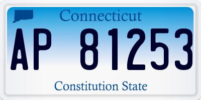 CT license plate AP81253