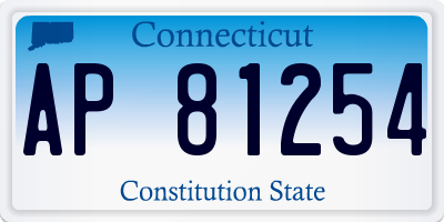 CT license plate AP81254