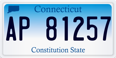 CT license plate AP81257