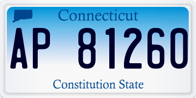 CT license plate AP81260