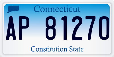 CT license plate AP81270