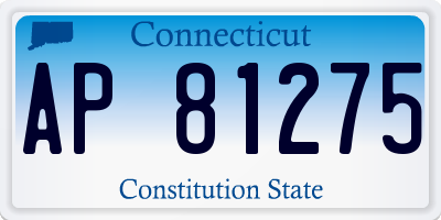 CT license plate AP81275