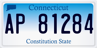 CT license plate AP81284