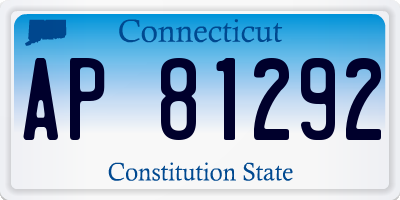 CT license plate AP81292
