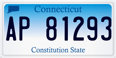CT license plate AP81293