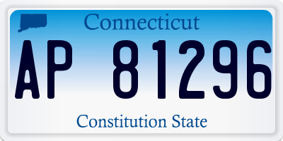 CT license plate AP81296