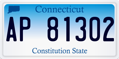 CT license plate AP81302
