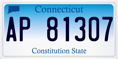 CT license plate AP81307