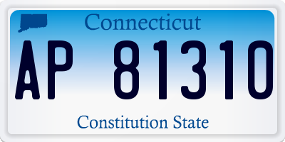 CT license plate AP81310