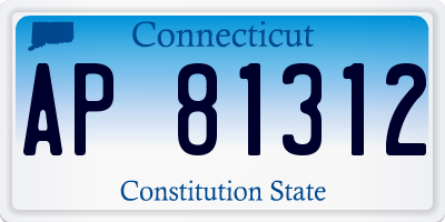 CT license plate AP81312
