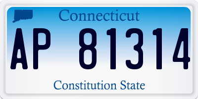 CT license plate AP81314