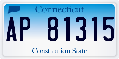 CT license plate AP81315