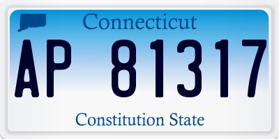 CT license plate AP81317