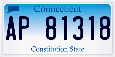 CT license plate AP81318