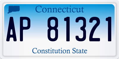 CT license plate AP81321