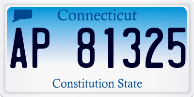 CT license plate AP81325