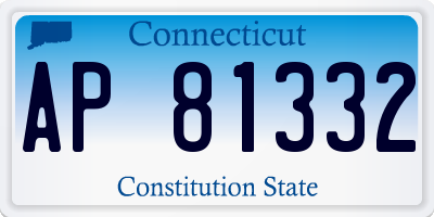 CT license plate AP81332