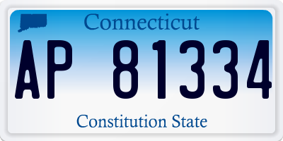 CT license plate AP81334
