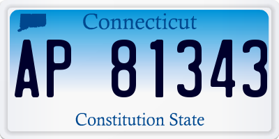 CT license plate AP81343