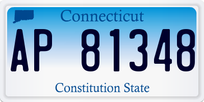 CT license plate AP81348