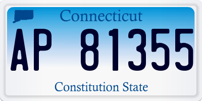 CT license plate AP81355