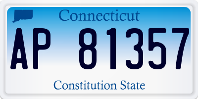 CT license plate AP81357