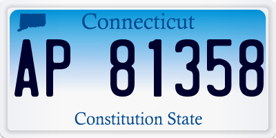 CT license plate AP81358