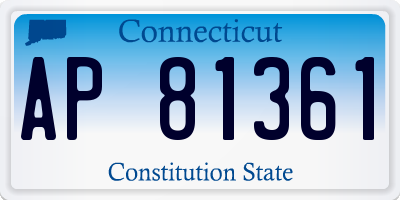 CT license plate AP81361