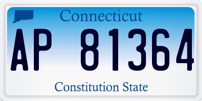 CT license plate AP81364