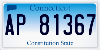 CT license plate AP81367