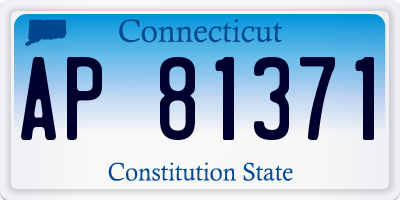 CT license plate AP81371