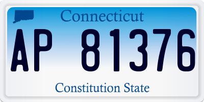CT license plate AP81376