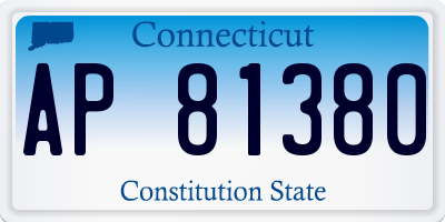 CT license plate AP81380