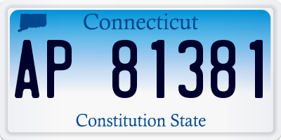 CT license plate AP81381
